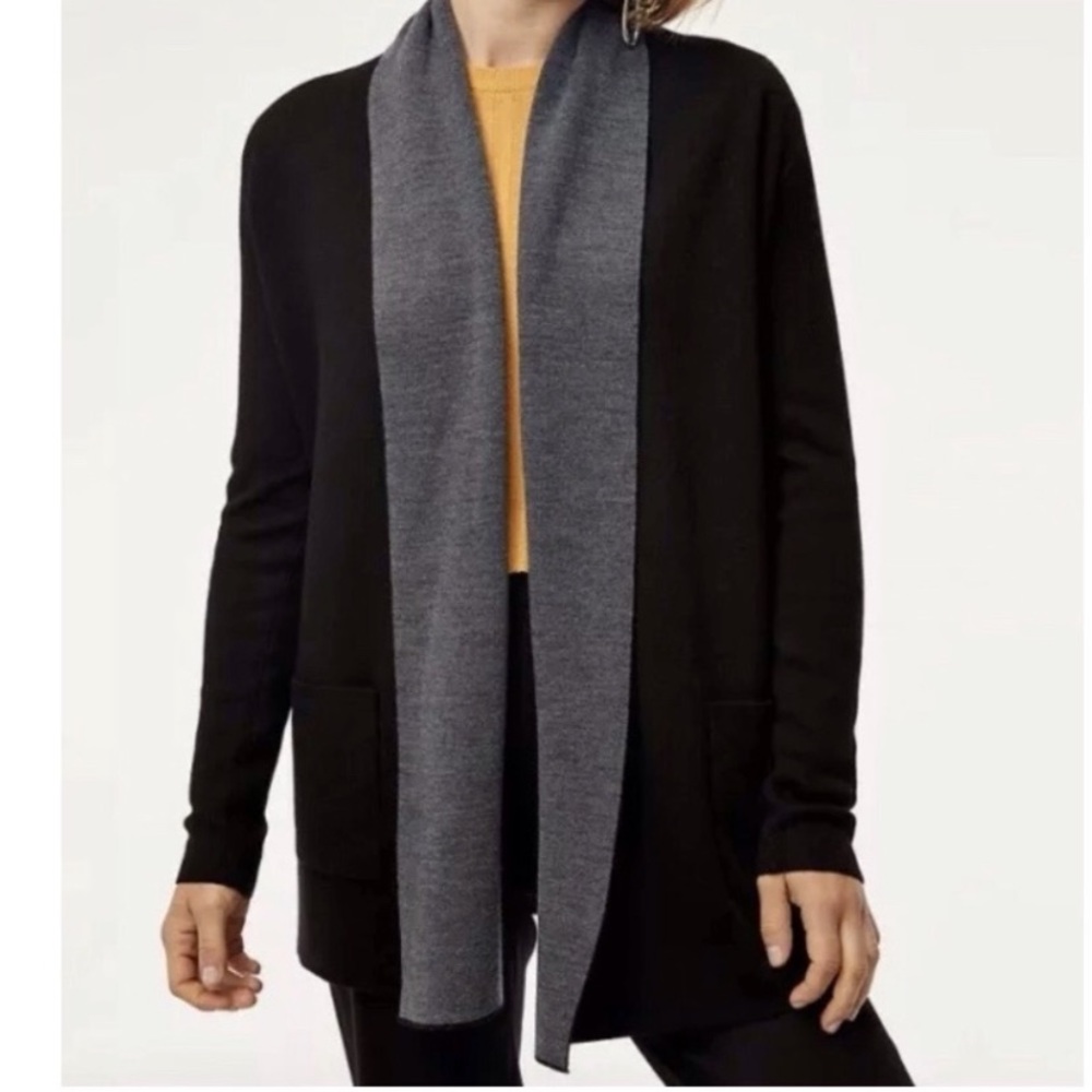 Arizia Babaton Beekman Merino Wool Open Front Cardigan